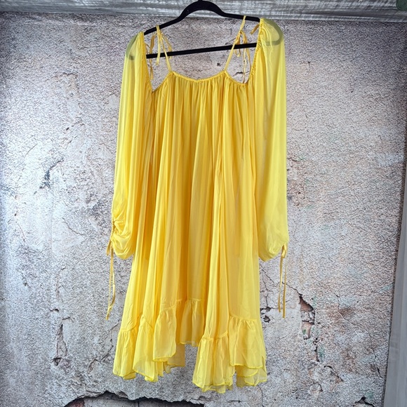 HAH hot as hell dress size xs/s Elegant Yellow Off-Shoulder Dress C2 - Picture 8 of 8